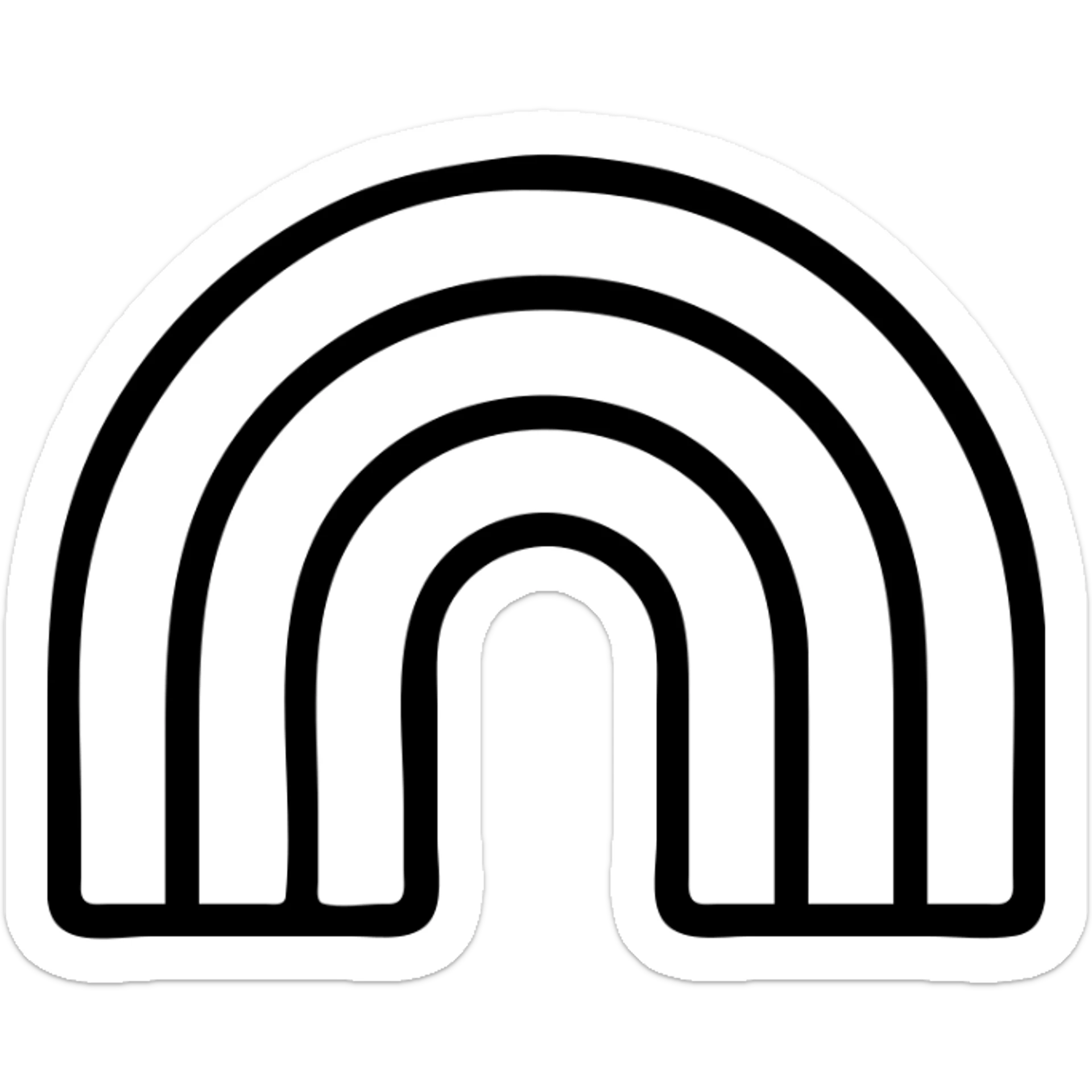 5 striped rainbow sticker