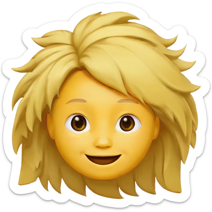 I want a yellow face emoji who throws their hair to the side sticker