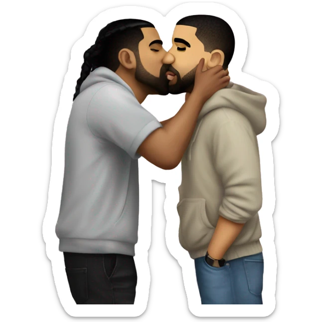 drake kissing drake kissing drake kissing drake sticker