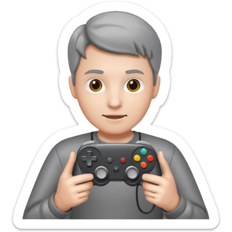 fais tong tong tong tong shaur le brairote qui tien le jeu stell the brairot dans ca main  sticker