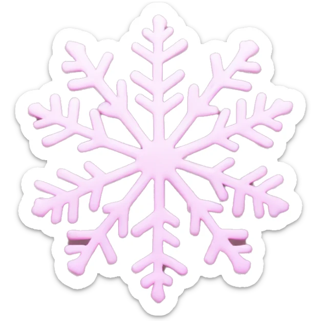 pastel pink snowflake  sticker