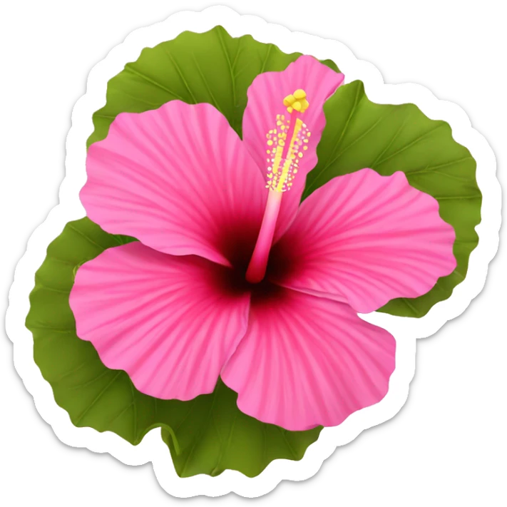 Pink hibiscus  sticker