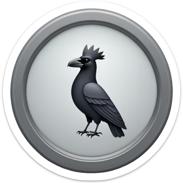 flat minimalist icon of a circle made of Crenels with a rook in the middle sticker
