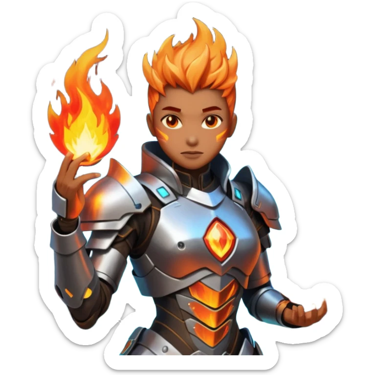 World of Arkadia. Magic vs cyperpunk fantasy world. characters have elemental powers of fire, earth, air, or water sticker