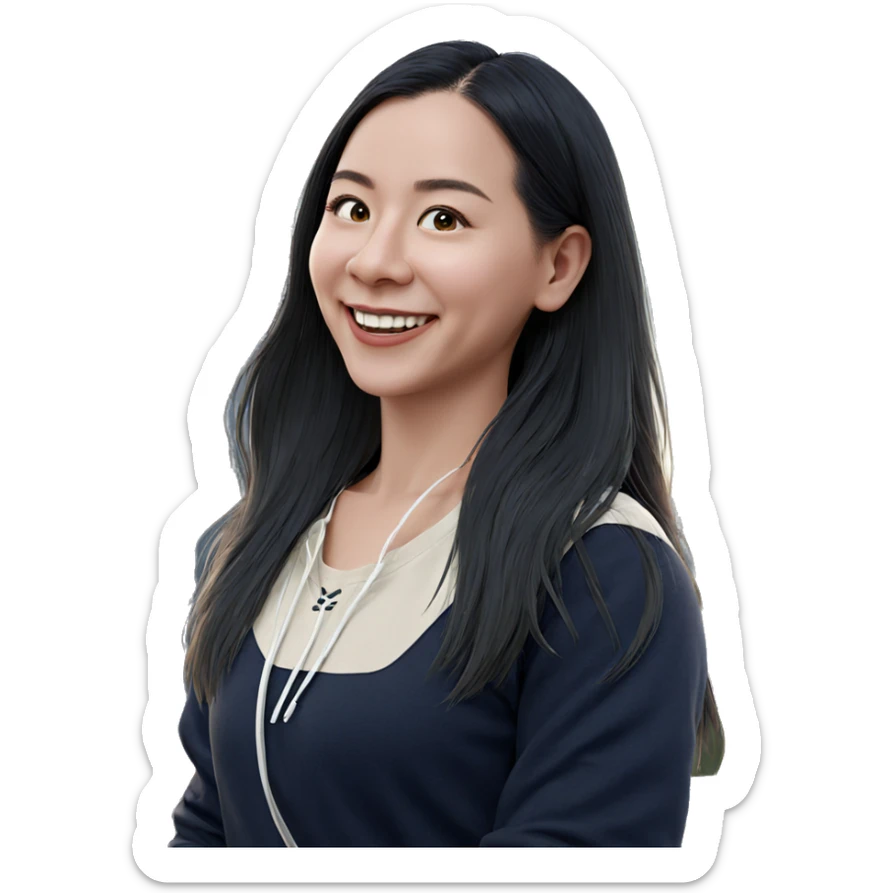 smiling girl outdoors portrait sticker