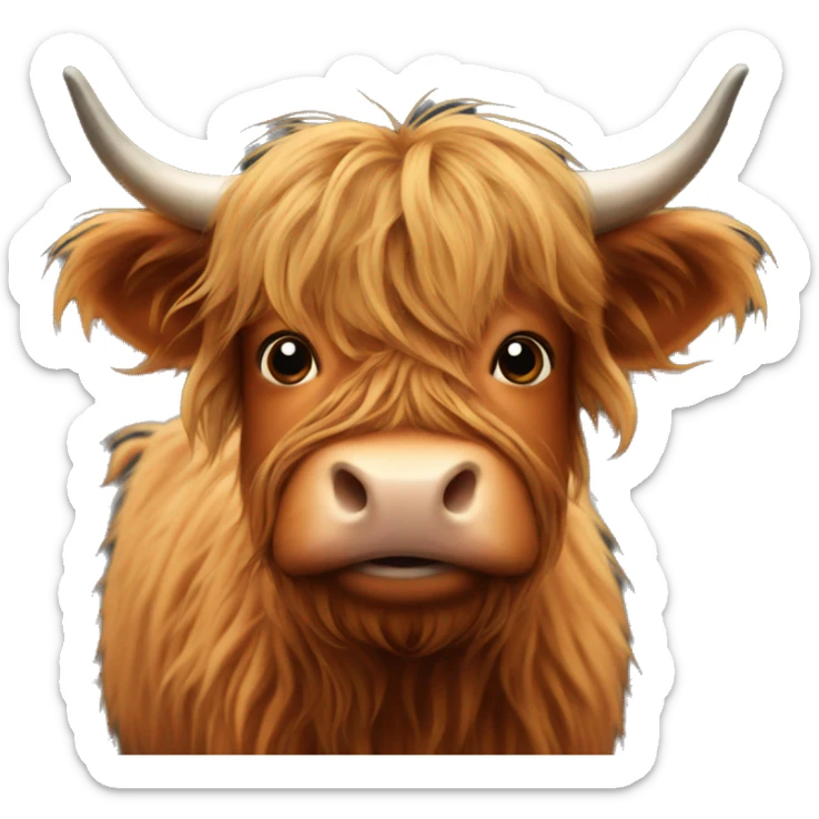Highland cow sticker