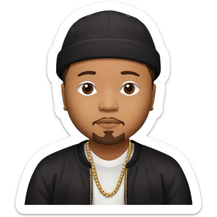 J-Boog of B2K, male singer with dark brown hair sticker