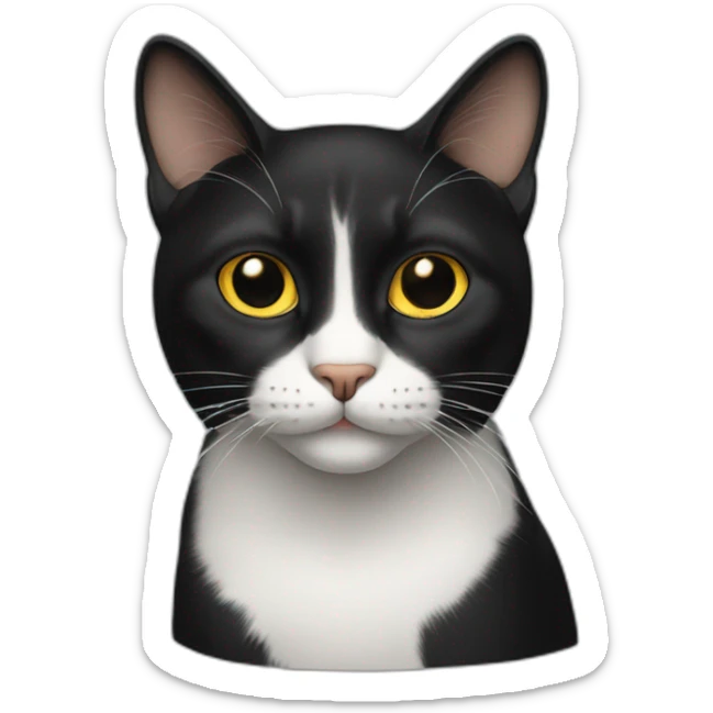 Cat black sticker