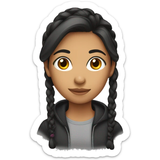 Hispanic teenage girl sticker