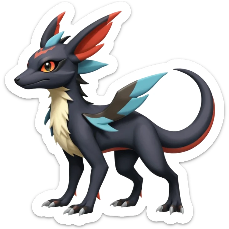 Salandit-Noivern-Nargacuga-Umbreon-Silvally-fusion (full body) sticker