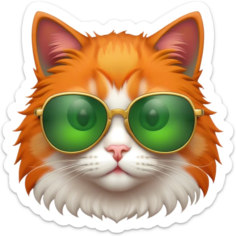 Cat with sunglasses sticker