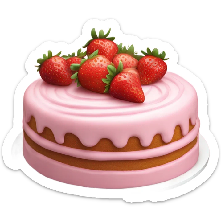 Pink cake sticker