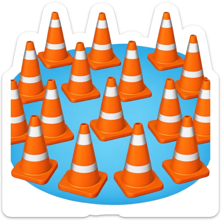 road cones sticker