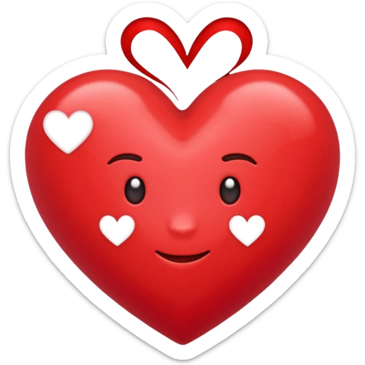 creame un emoji de un corazon rojo CON LA LETRA F EN EL CENTRO DE COLOR LILA sticker