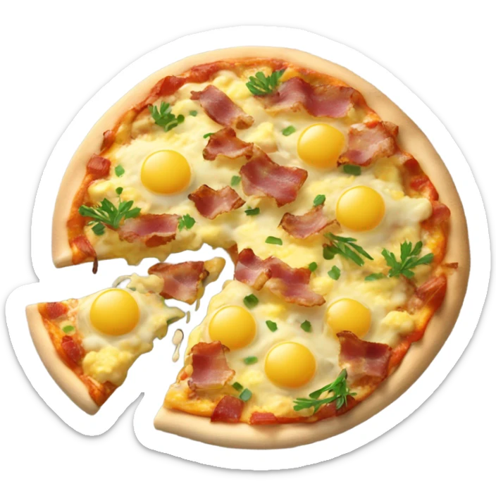 Breakfast pizza sticker