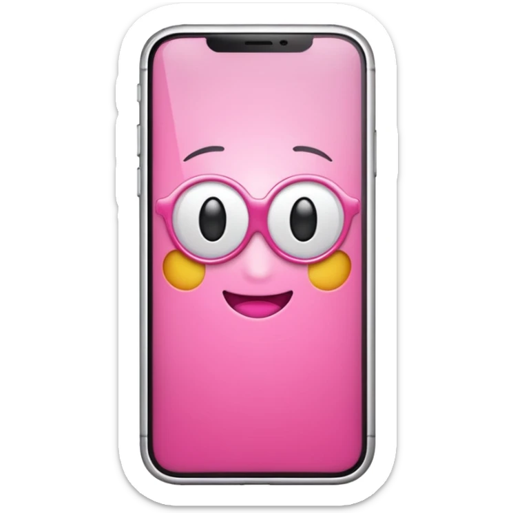 iPhone pink sticker