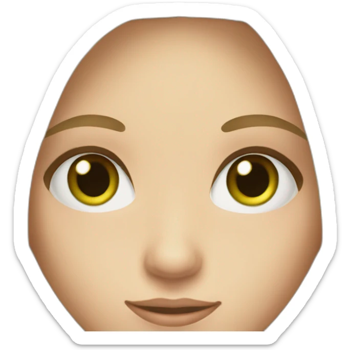 Blonde girl straight long hair and green eyes with her friend girl with brown hair and brown eyes sticker