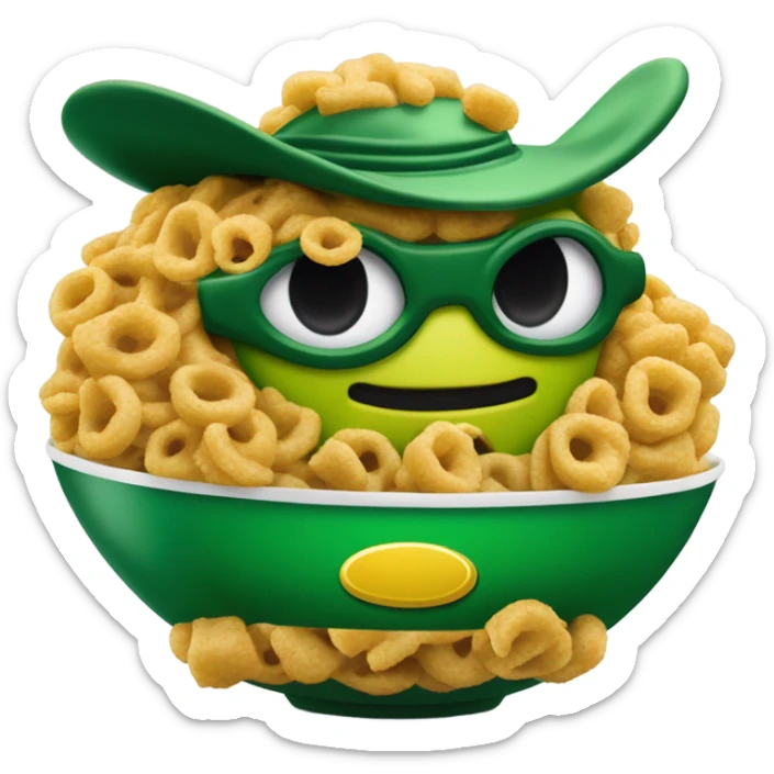 Green hornet cereal now for sale only $9.99 at McDonald’s!!! Budabahbahbah, I’m lovin it! If you find ducks in your cereal, eat it! sticker