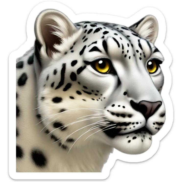 snow leopard  sticker