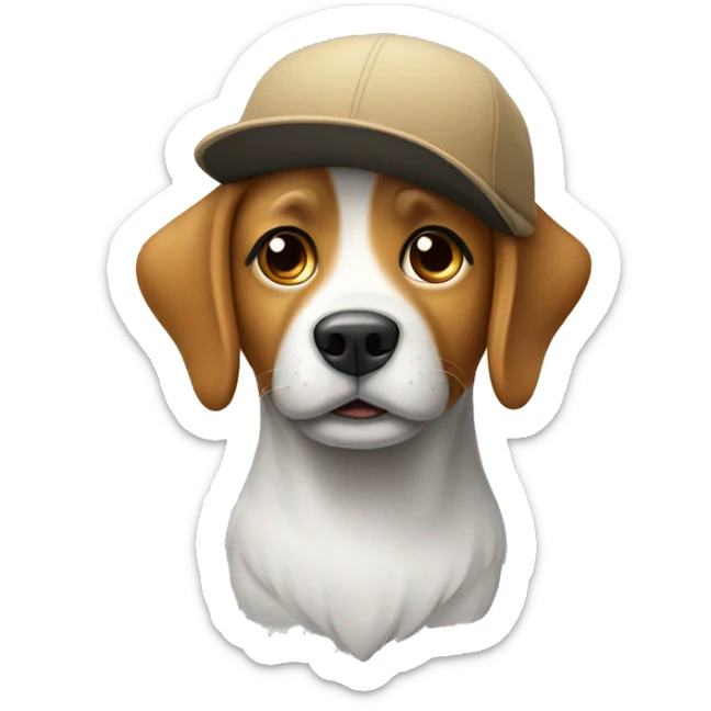 Dog whith cap sticker