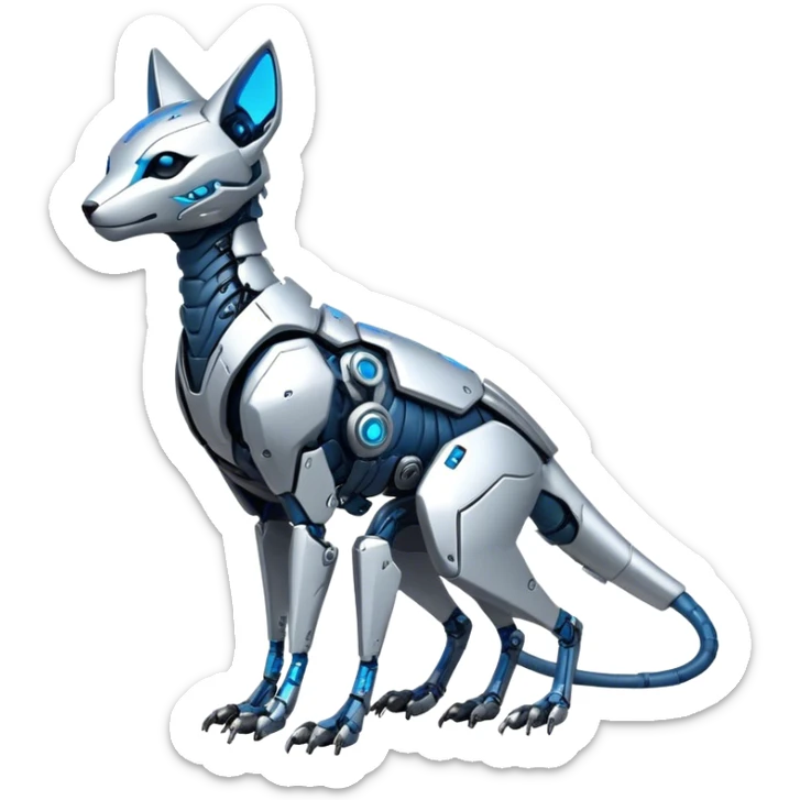 Modern Futuristic Cyborg-Vernid-Trico-species by LiLaiRa full body sticker