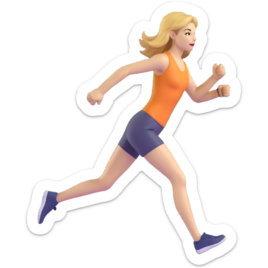 Michelle Monaghan running, female actress with honey blonde hair sticker
