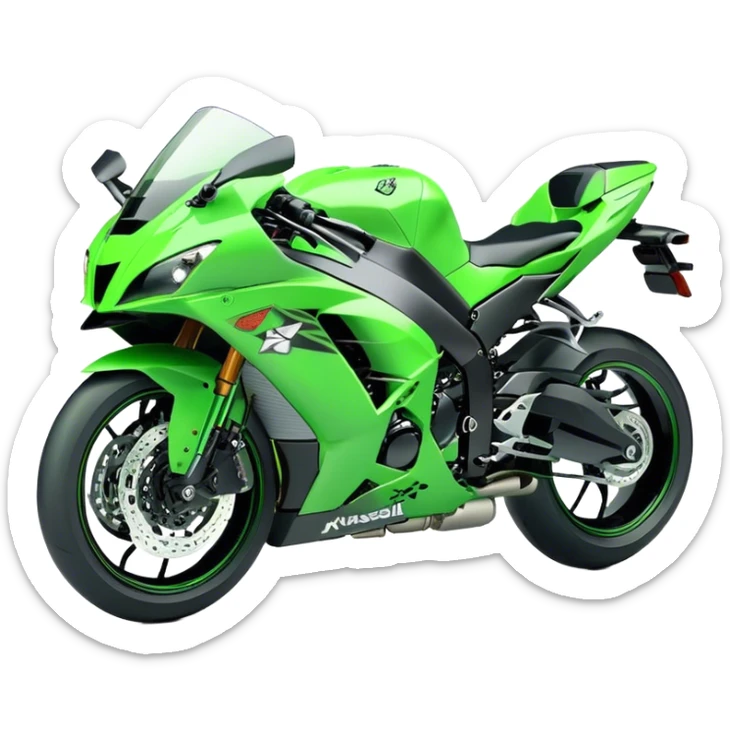 Kawasaki Ninja (Sportbike) - Kawasaki Ninja ZX-10R (Model Year: 2022) (Iconic colour: Green) sticker
