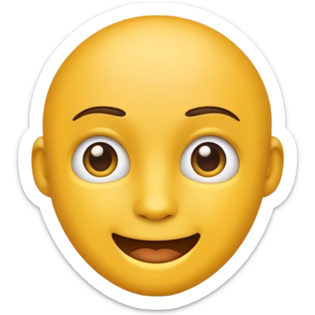 yarrak, emoji style, yellow color, clear and humorous, no background sticker