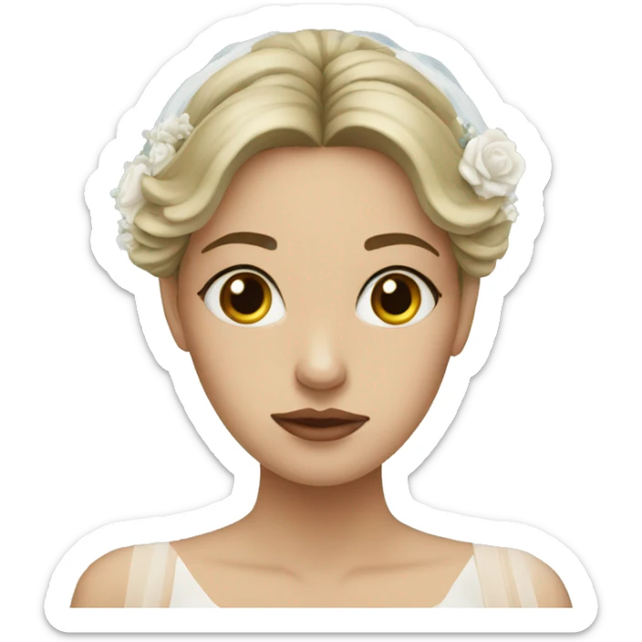 sad bride sticker