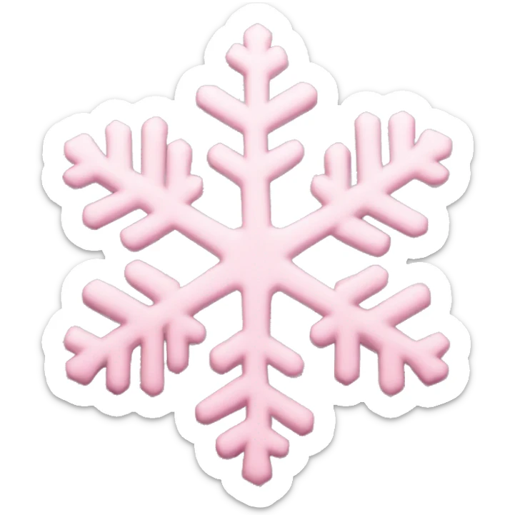 pastel pink snowflake  sticker