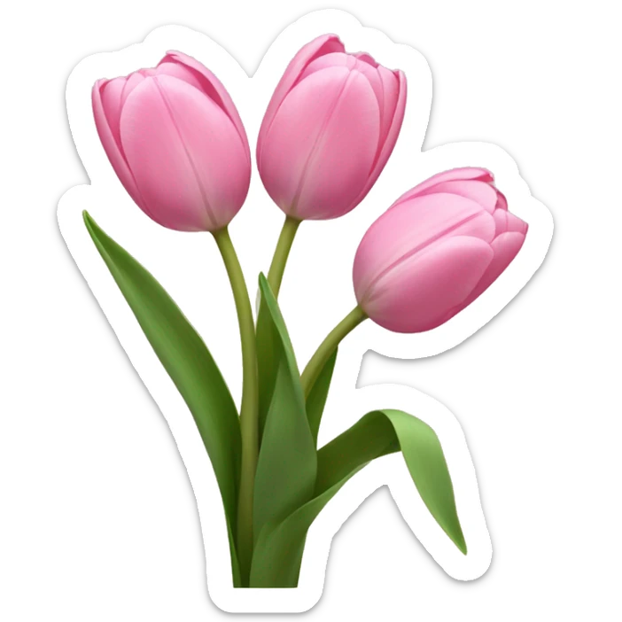 Light pink tulips sticker