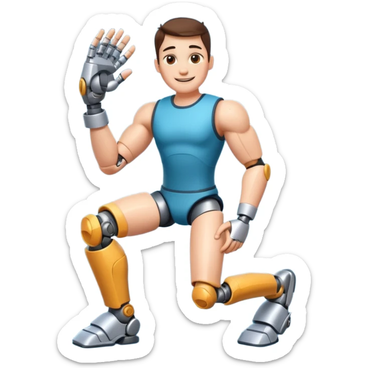 Ich fühle mich fröhlich, weil ich taglich positive Lust habe. Außerdem habe ich gestren Unfall gemacht. Uhhh aber … ich bin stark 💪🏼🦿🦾 sticker