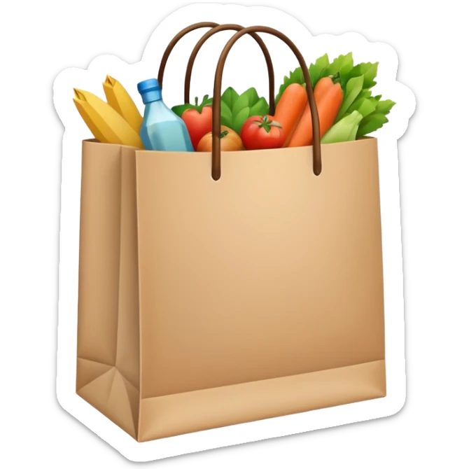 beautiful shopping bag sticker