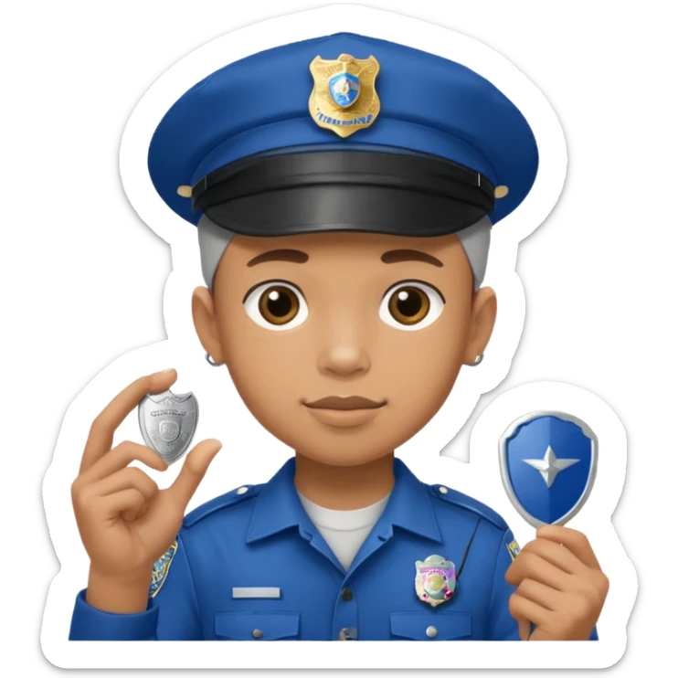 Ragazzo con cappello Nike mulatto che col Police in su sticker