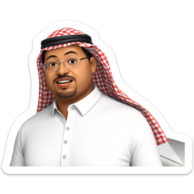 handsome man in white shirt sticker