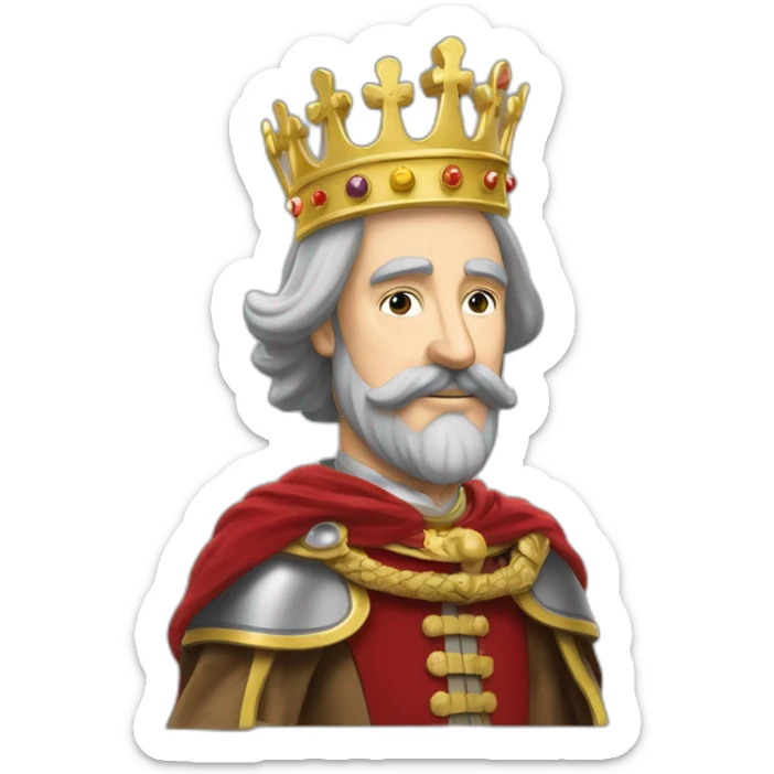 Le roi Charlemagne qui écrase avec le pied Henri IV sticker
