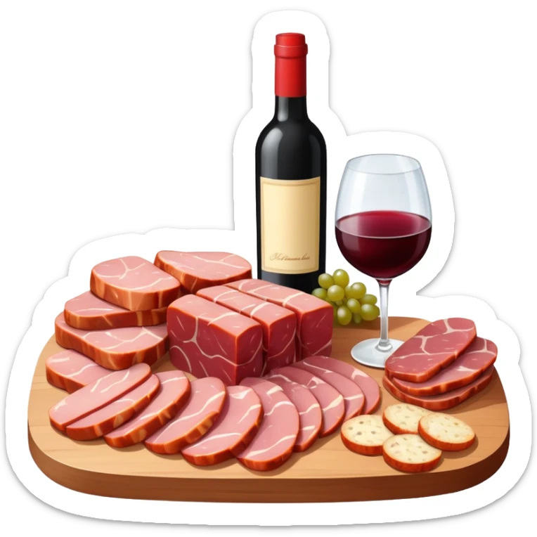 SPAM charcuterie AND wine on a patio of a french hotel sticker