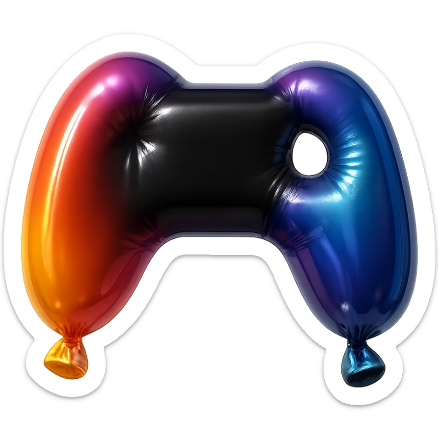 Game black silhouette sticker