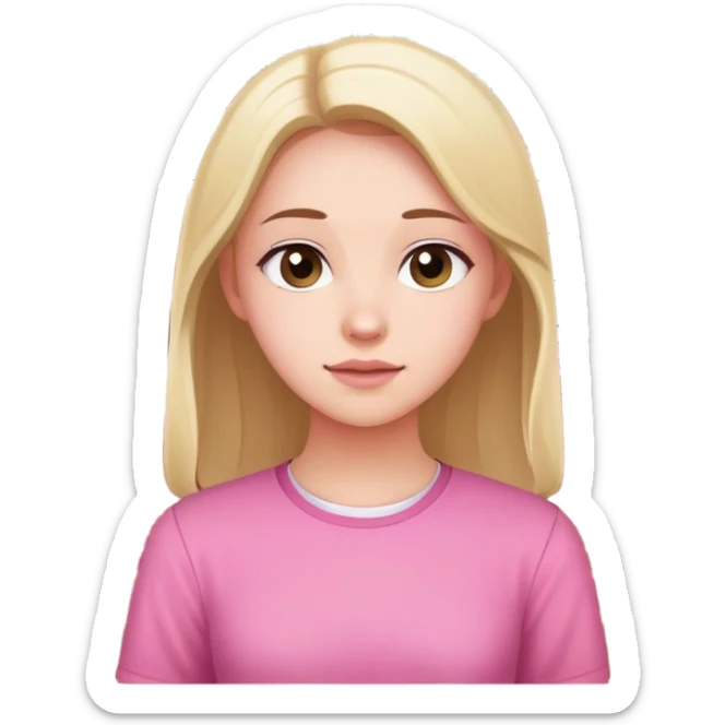 pretty girl with pink shirt at church worshipping the Lord sticker