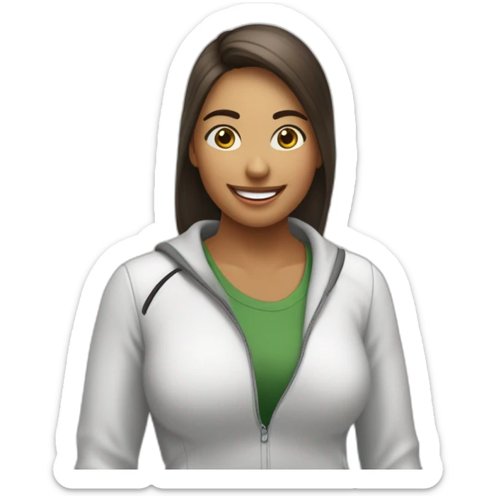 imagen estilizada de un estudiante riendose y saltando de alegría de piel blanca y cuerpo completo junto a una fotocopiadora sticker