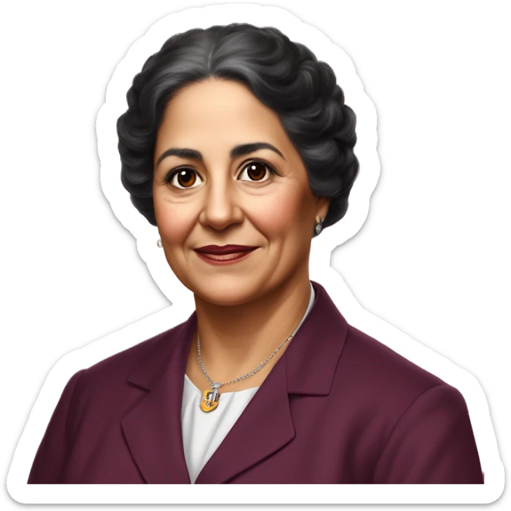 Julia Constancia de Burgos García was a Puerto Rican poet. As an advocate of Puerto Rican independence, she served as Secretary General of the Daughters of Freedom, the women's branch of the Puerto Rican Nationalist Party. young woman burgundy  sticker