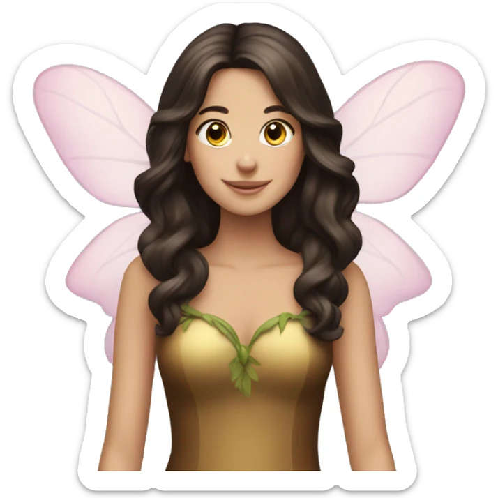 Brunette fairy sticker