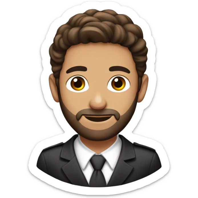 Jewish men mid brown hair with hazel eyes wearing the kippa sticker