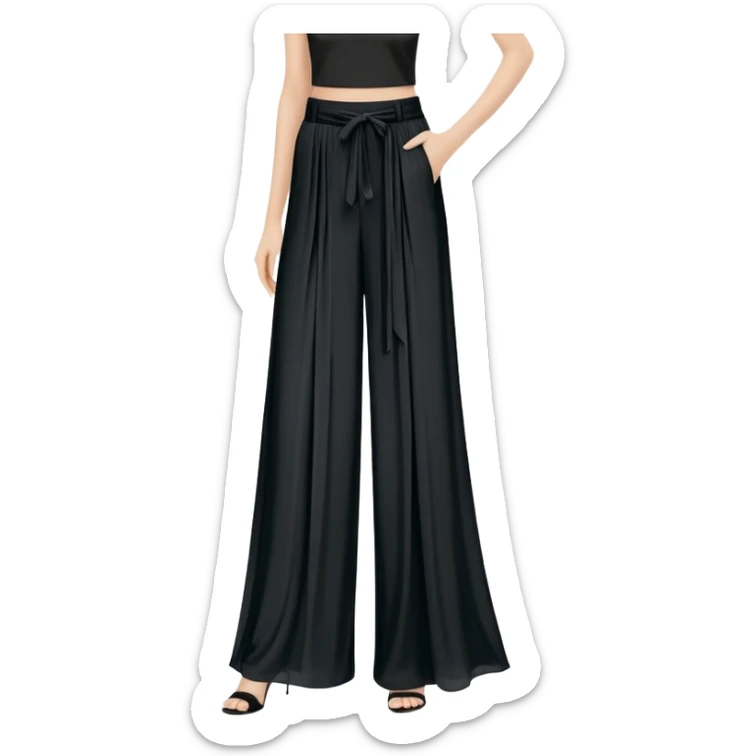 wide palazzo pants, flowing fabric, dramatic wide leg trousers, elegant women's pants, only the garment, no model sticker