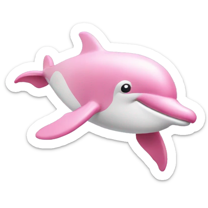Pink Dolphin  sticker