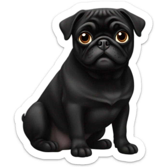 black pug sticker