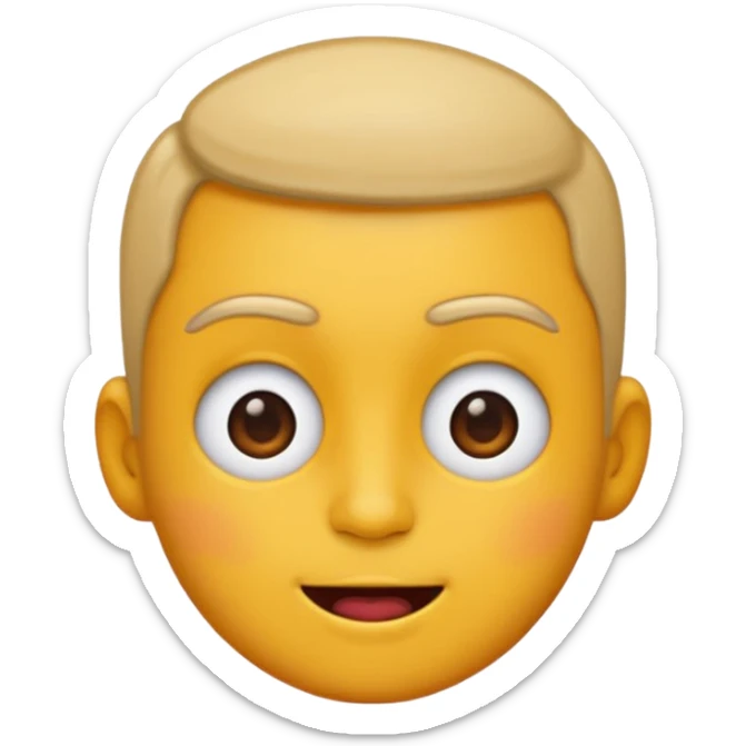 "Create a cute and colorful sticker of a talking head emoji 🗣️, cartoon style, with bold outlines and expressive face, perfect for chat apps, on a transparent background." sticker