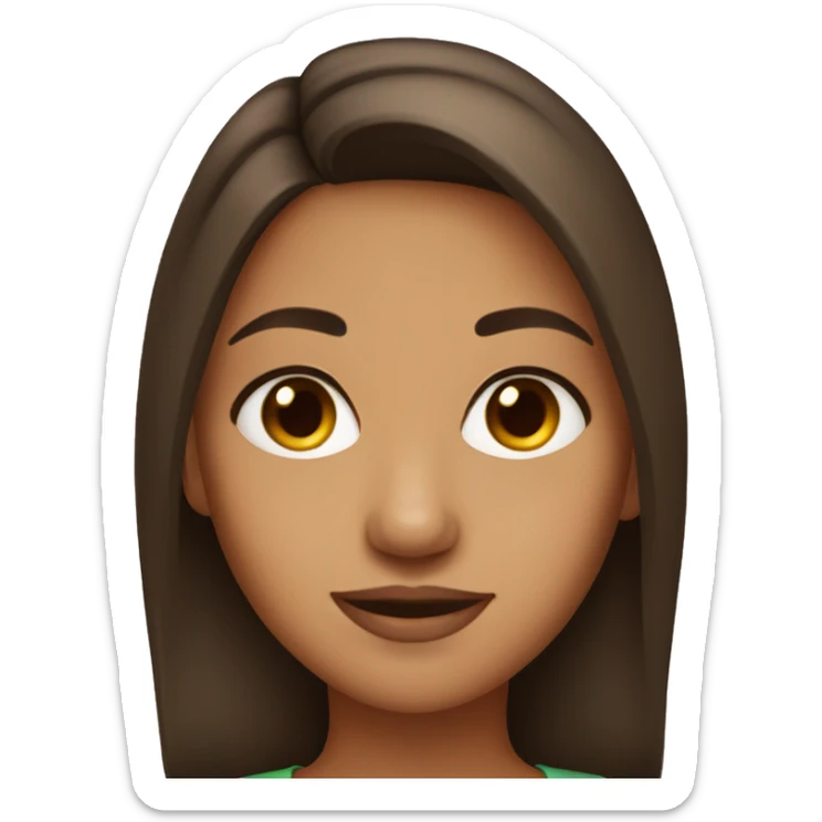 Brown hair olive skin girl sticker