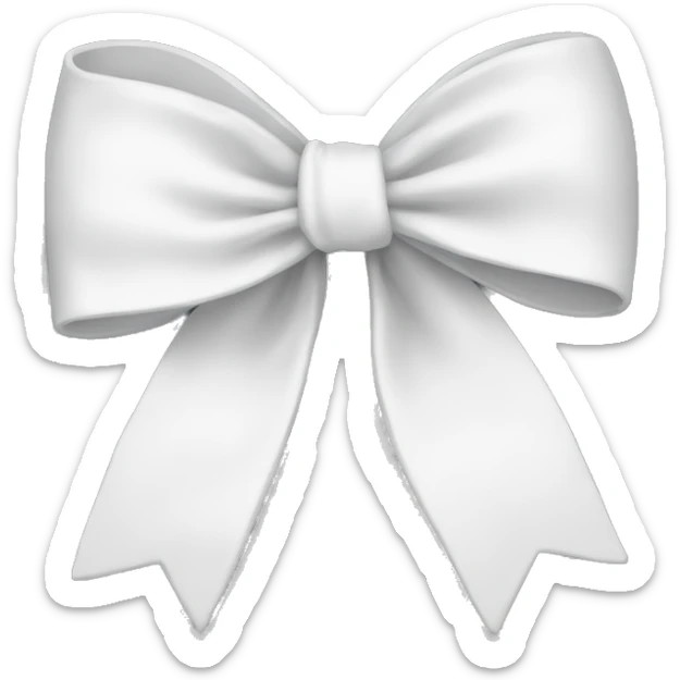 White Bow sticker