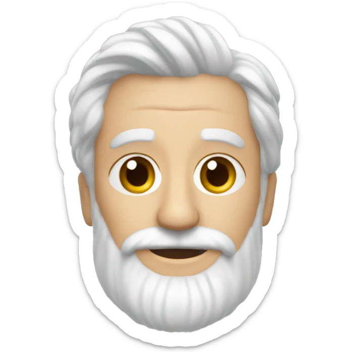 anciano con barba blanca, corona y del sevilla fc sticker